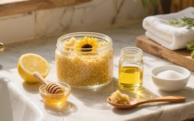 Blemish Sun Scrub: Brighten & Renew with Sunflower Oil